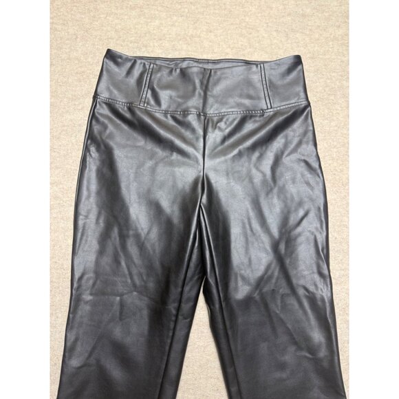 Studio Badgley Mischka Black Pull On Vegan /Faux Leather Leggings Size Large - Picture 2 of 8